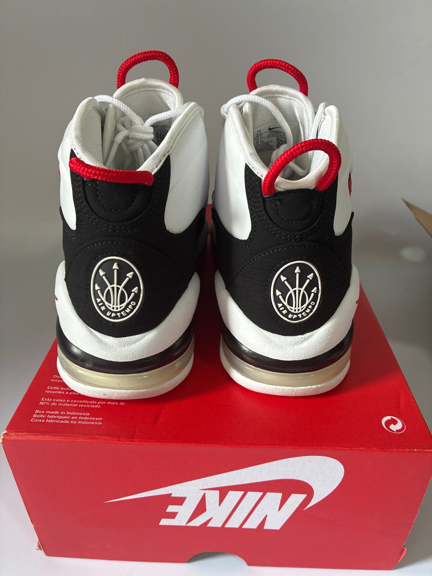 AIR MAX UPTEMPO ‘95 white/university red black new size:9.5men CK0892 101