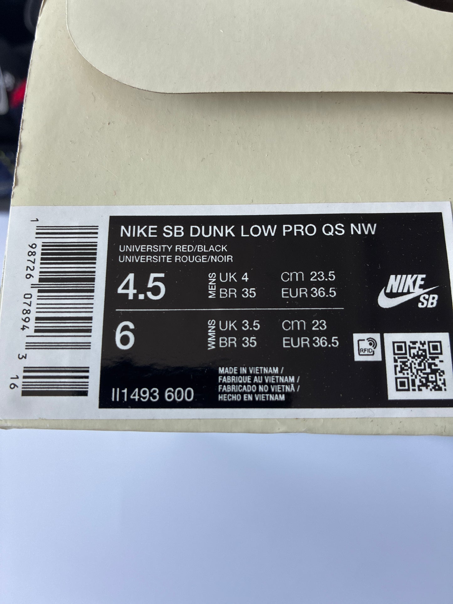 NIKE SB DUNK LOW PRO QS NW II1493 600