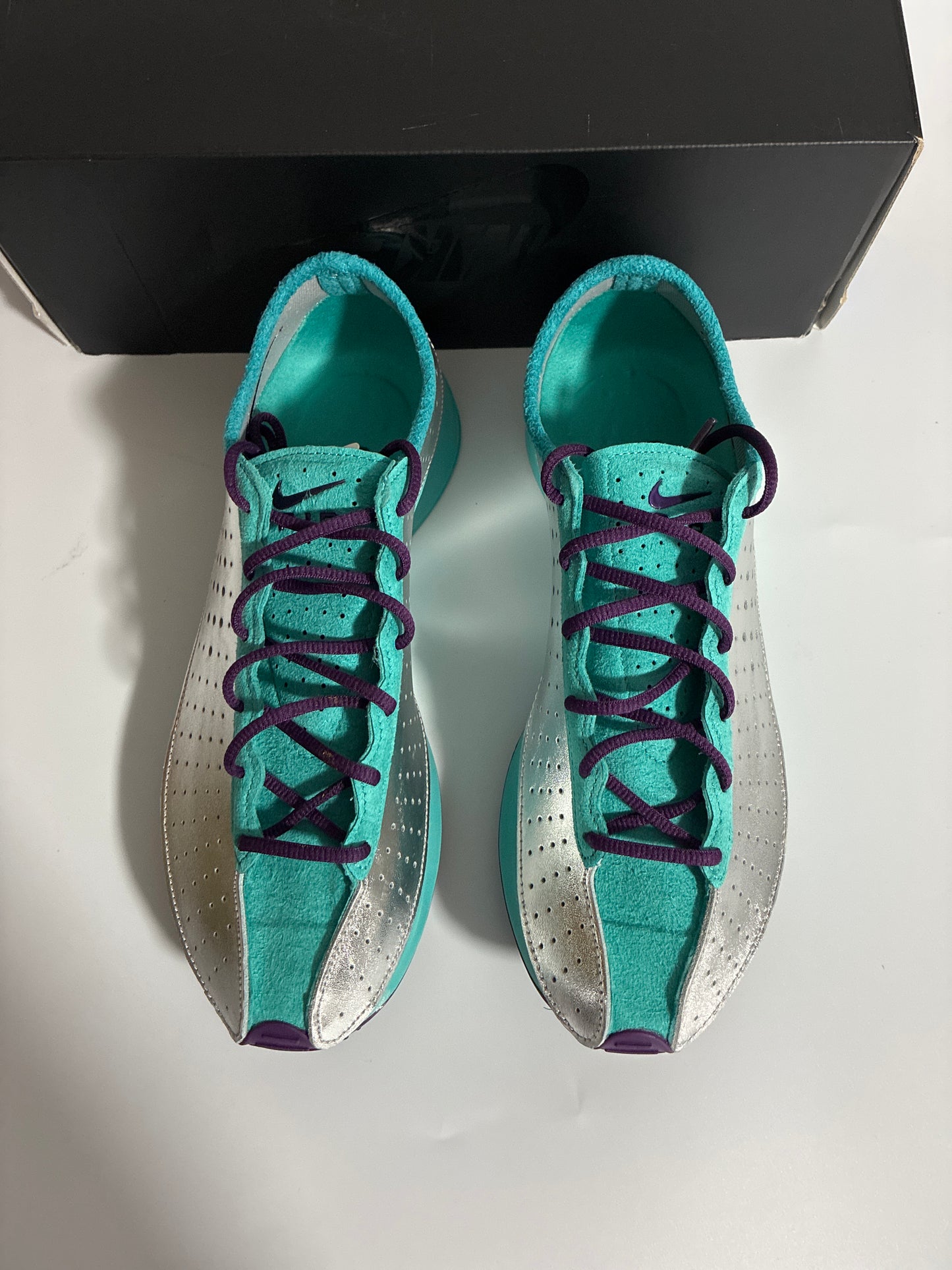 W NIKE AIR SUPERFLY metallic silver/night purple new