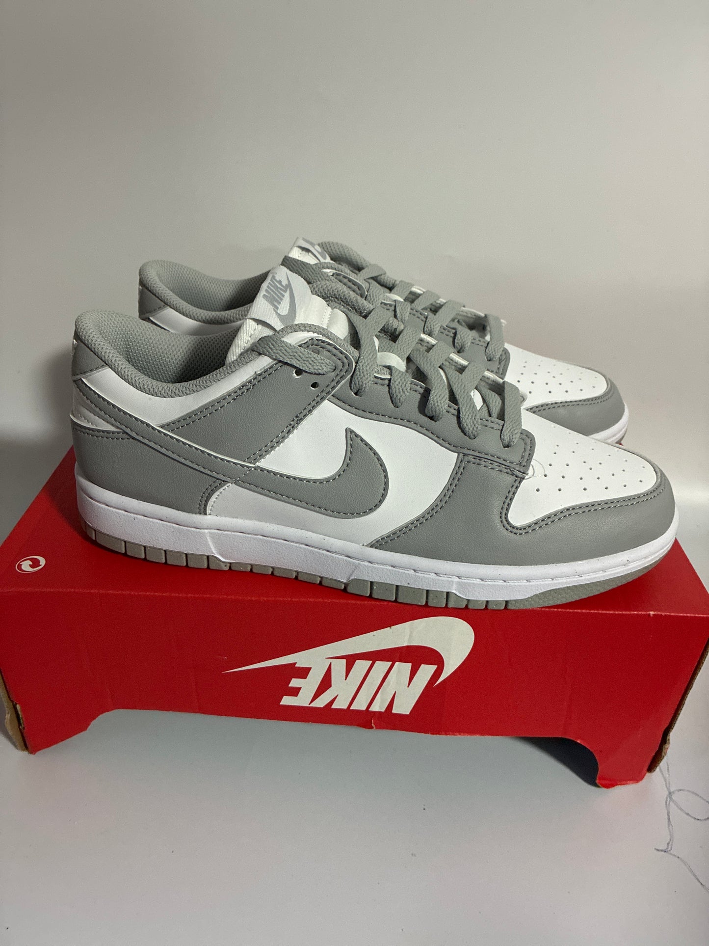 W NIKE DUNK LOW NEXT NATURE white/lt smoke grey size10 new DD1873 113