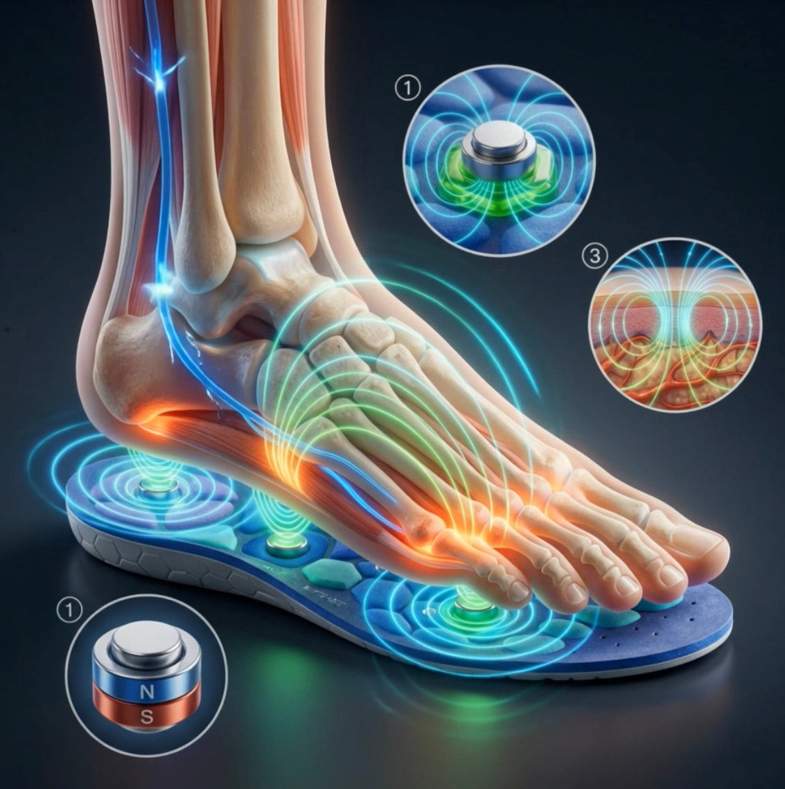 Plantillas MagnetiStep™: Alivio y Soporte Ortopédico Completo