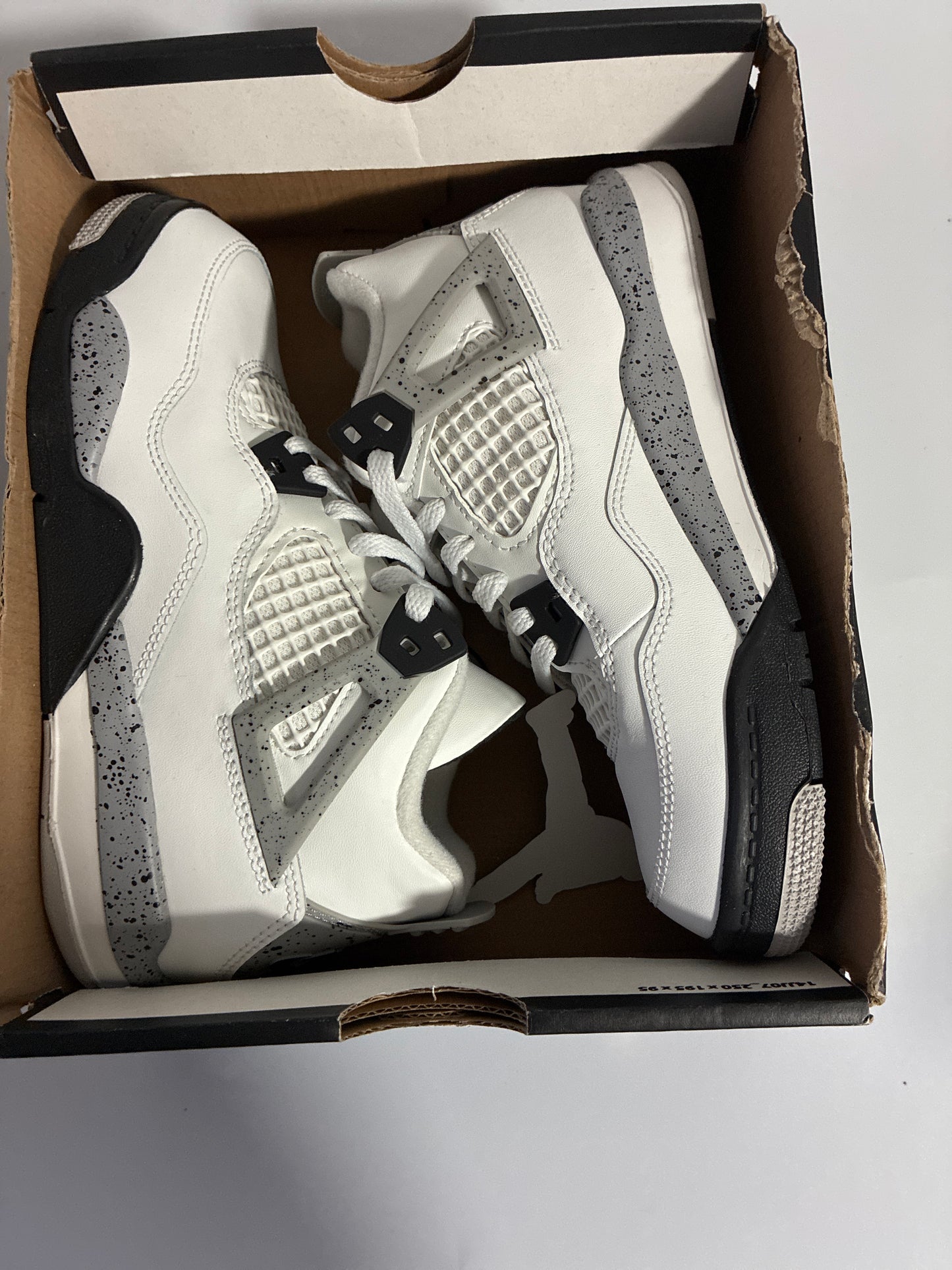 JORDAN 4 RETRO OG (PS) summit white/fire red new size:1.5Y IB4388 100
