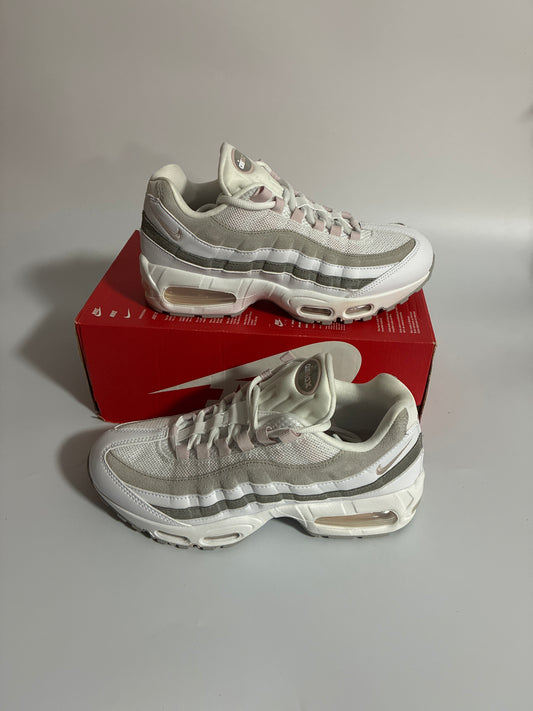 W NIKE AIR MAX 95 white/silt red light size:9 new IB6396 102