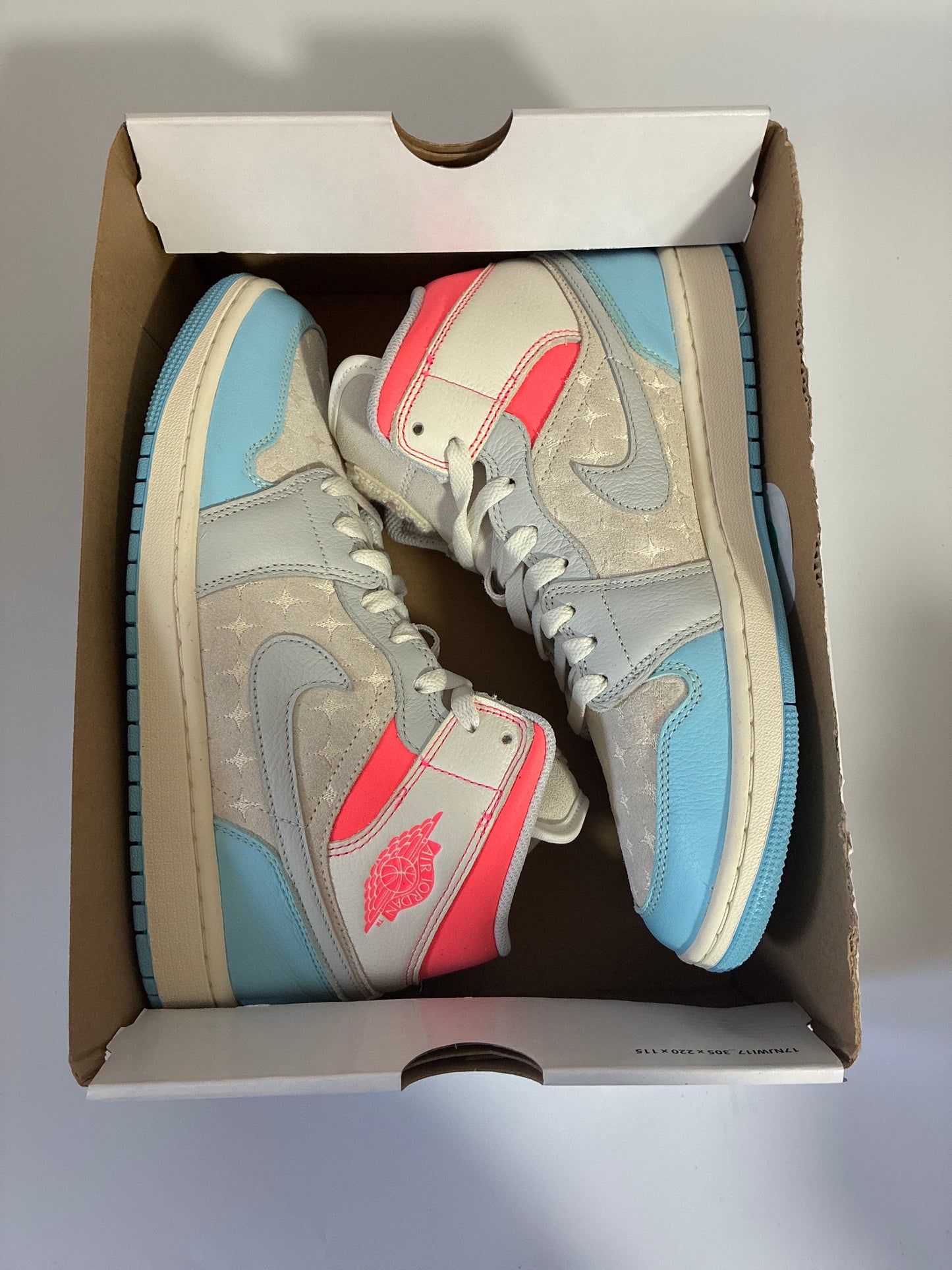 WMNS AIR JORDAN 1 MID sail/blue chill-hot lava new size:9.5 IM7420 133