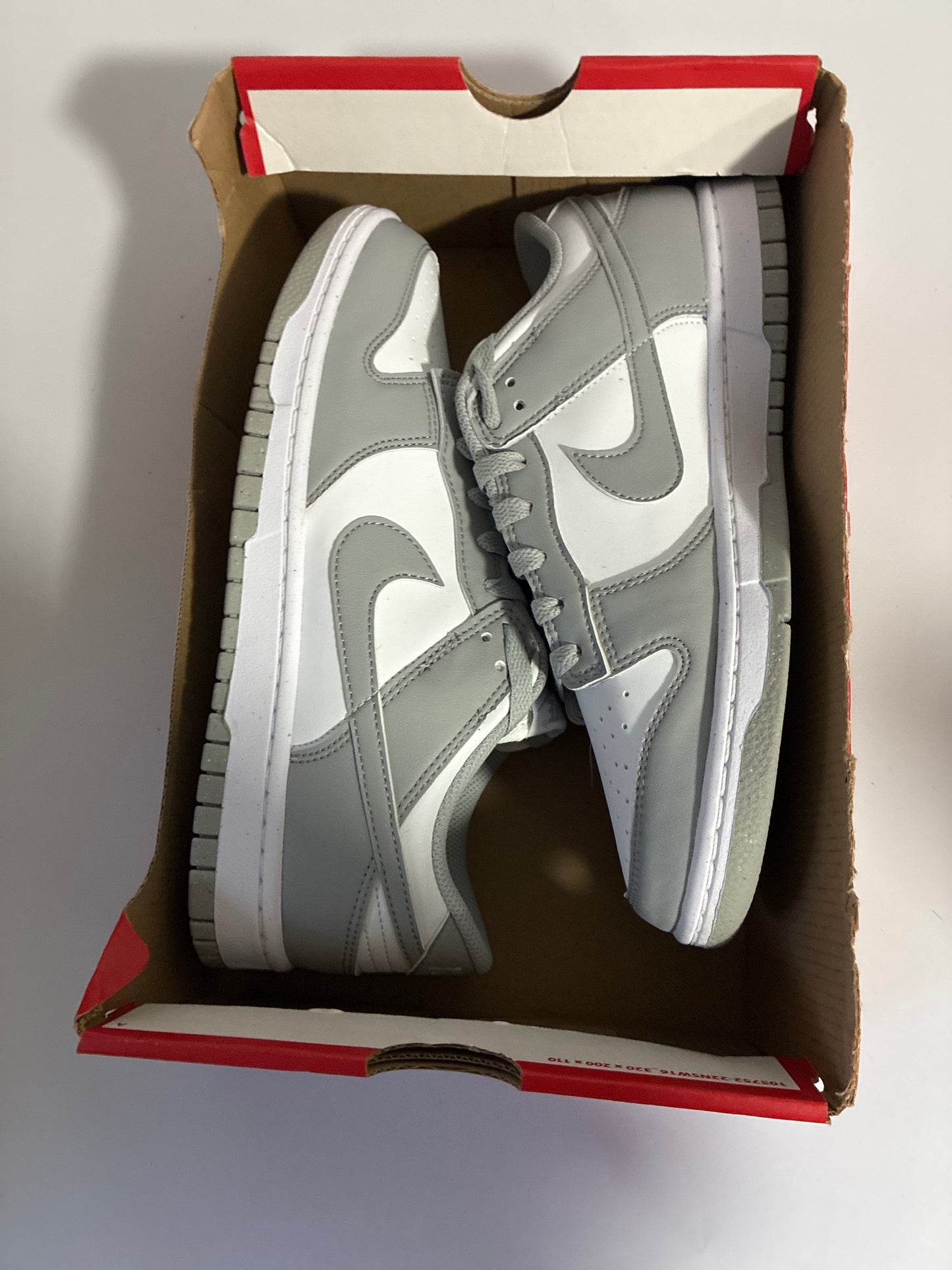 W NIKE DUNK LOW NEXT NATURE white/lt smoke grey size10 new DD1873 113