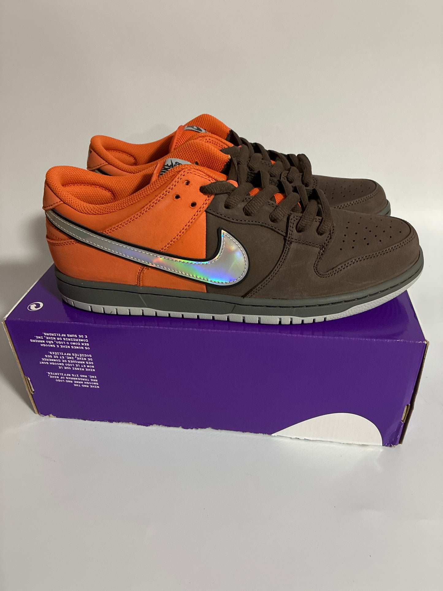 NIKE SB DUNK LOW PRO safety orange/wolf grey size:11.5M new IR1888 800
