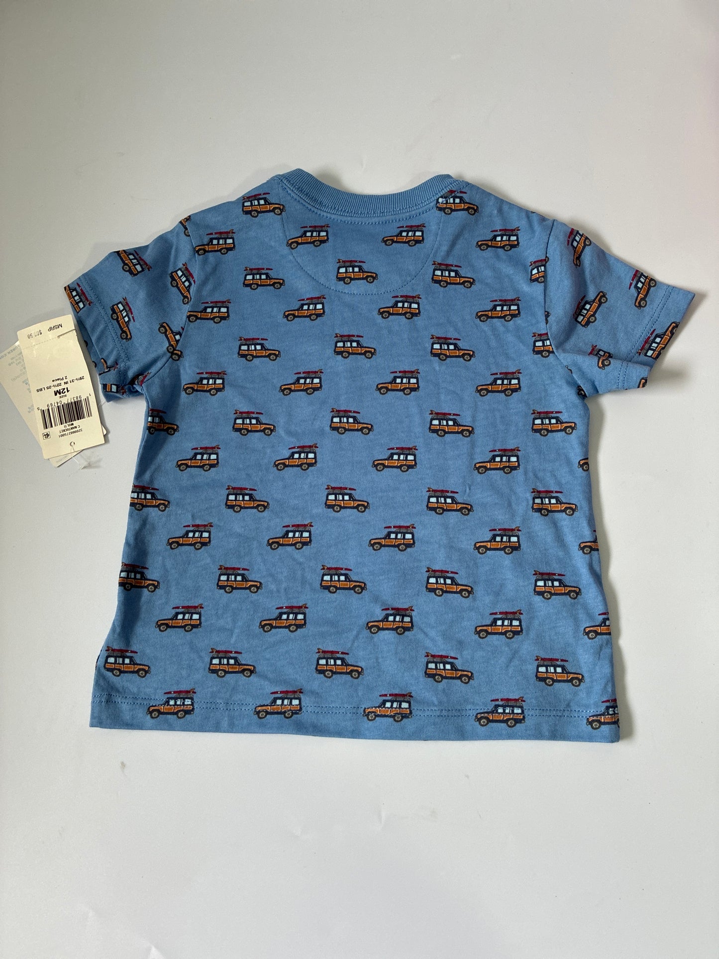 NWT Boy's Ralph Lauren " Cars "  T-Shirt Size 12M Color Blue