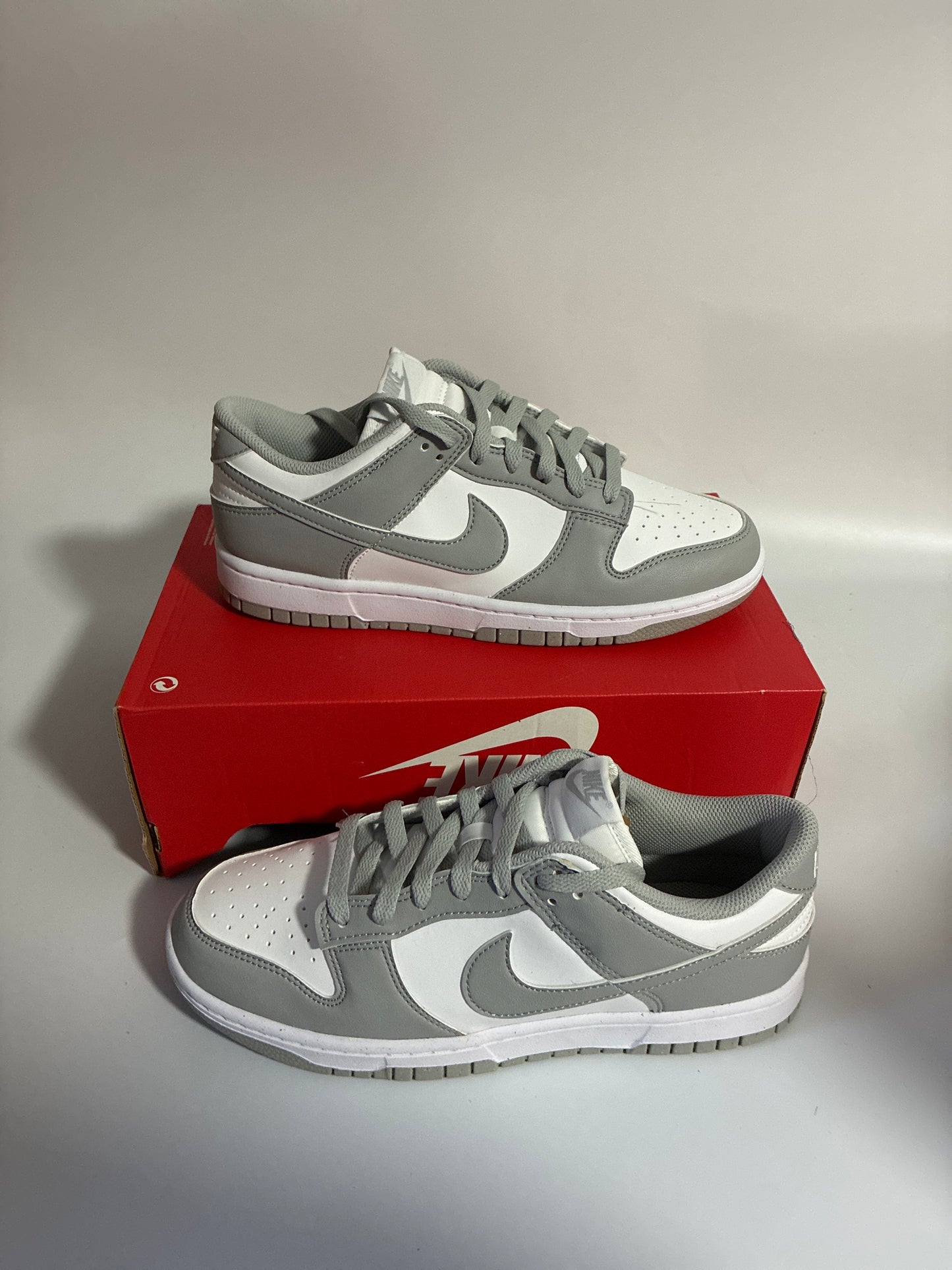 W NIKE DUNK LOW NEXT NATURE white/lt smoke grey size10 new DD1873 113