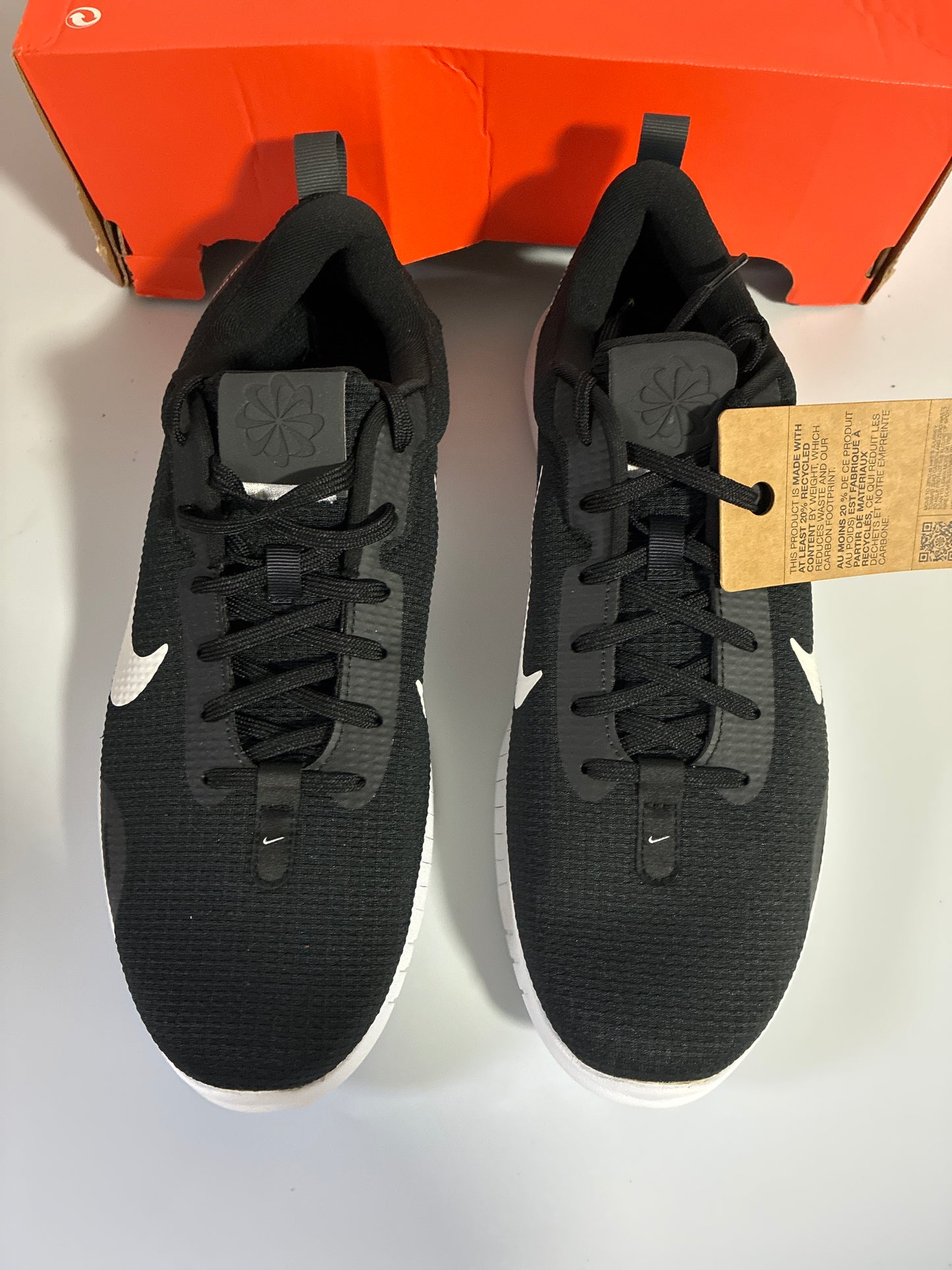 NIKE FLEX EXPERIENCE RN 12 black/white-DK smoke grey new size:11men DV0740 004