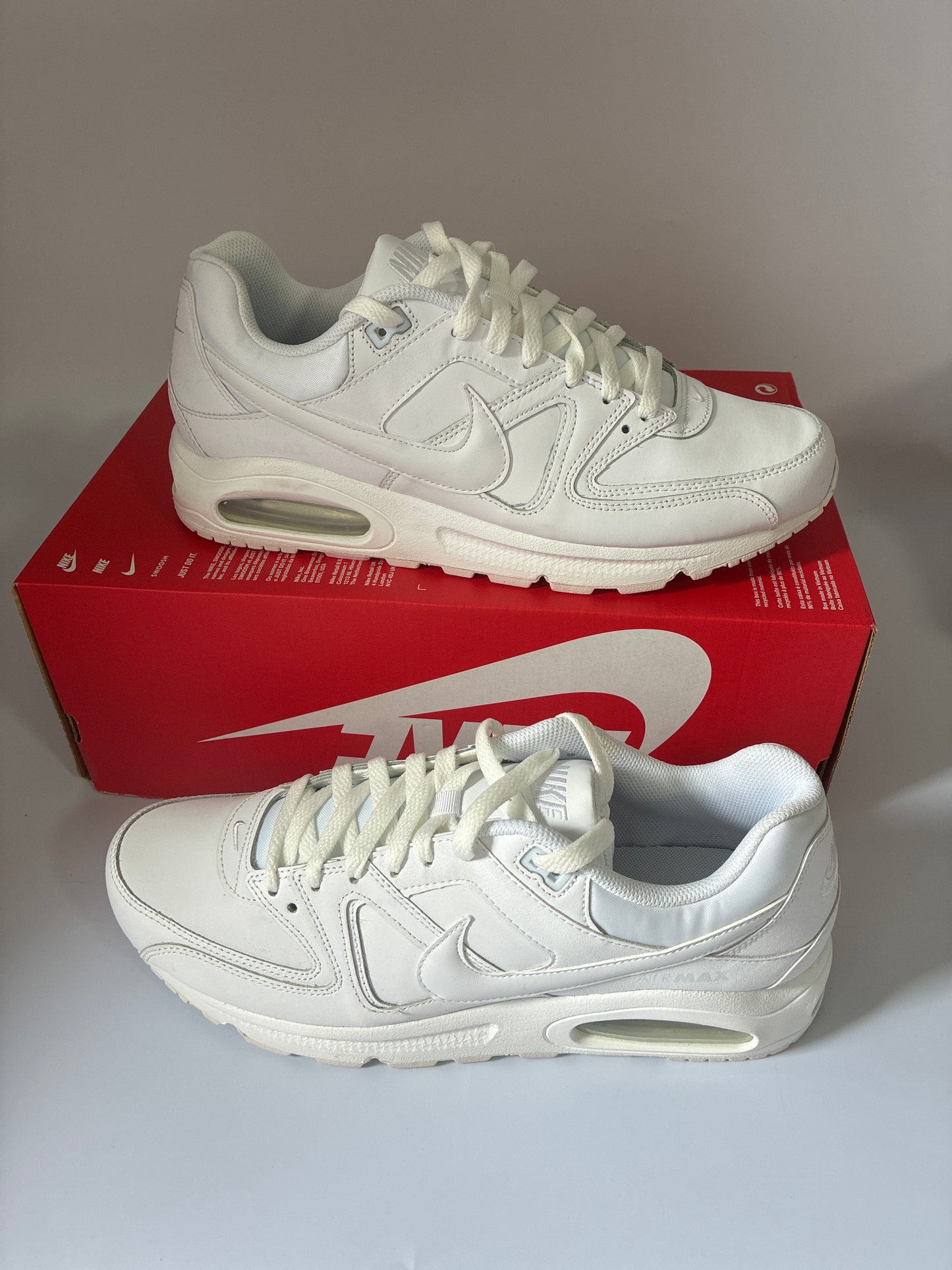 NIKE AIR MAX COMMAND LEATHER white/white-metallic silver new size:11.5men 749760102
