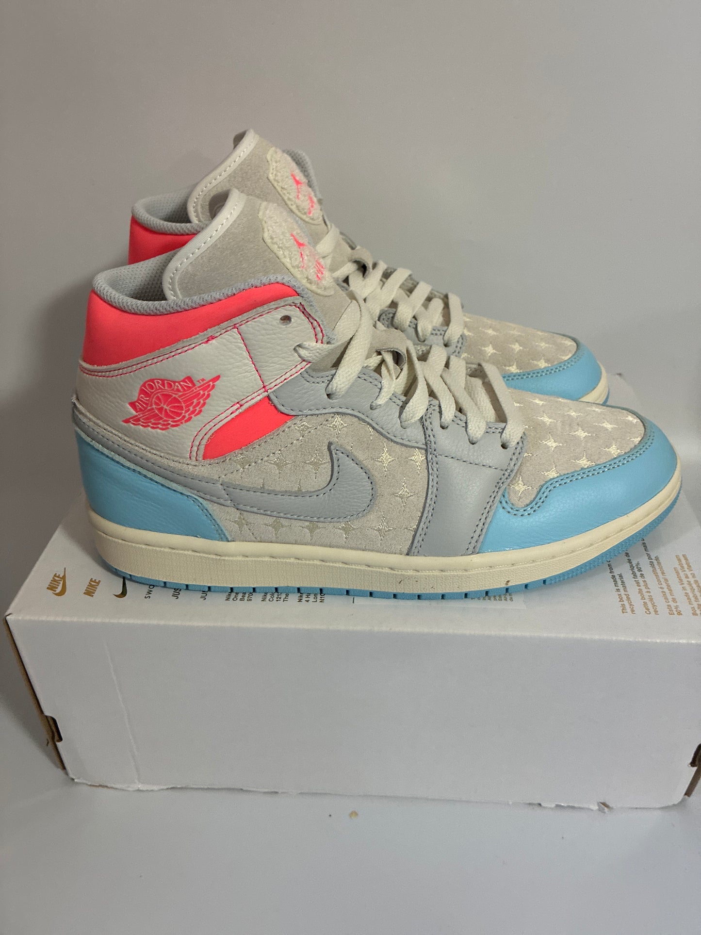WMNS AIR JORDAN 1 MID sail/blue chill-hot lava new size:9.5 IM7420 133