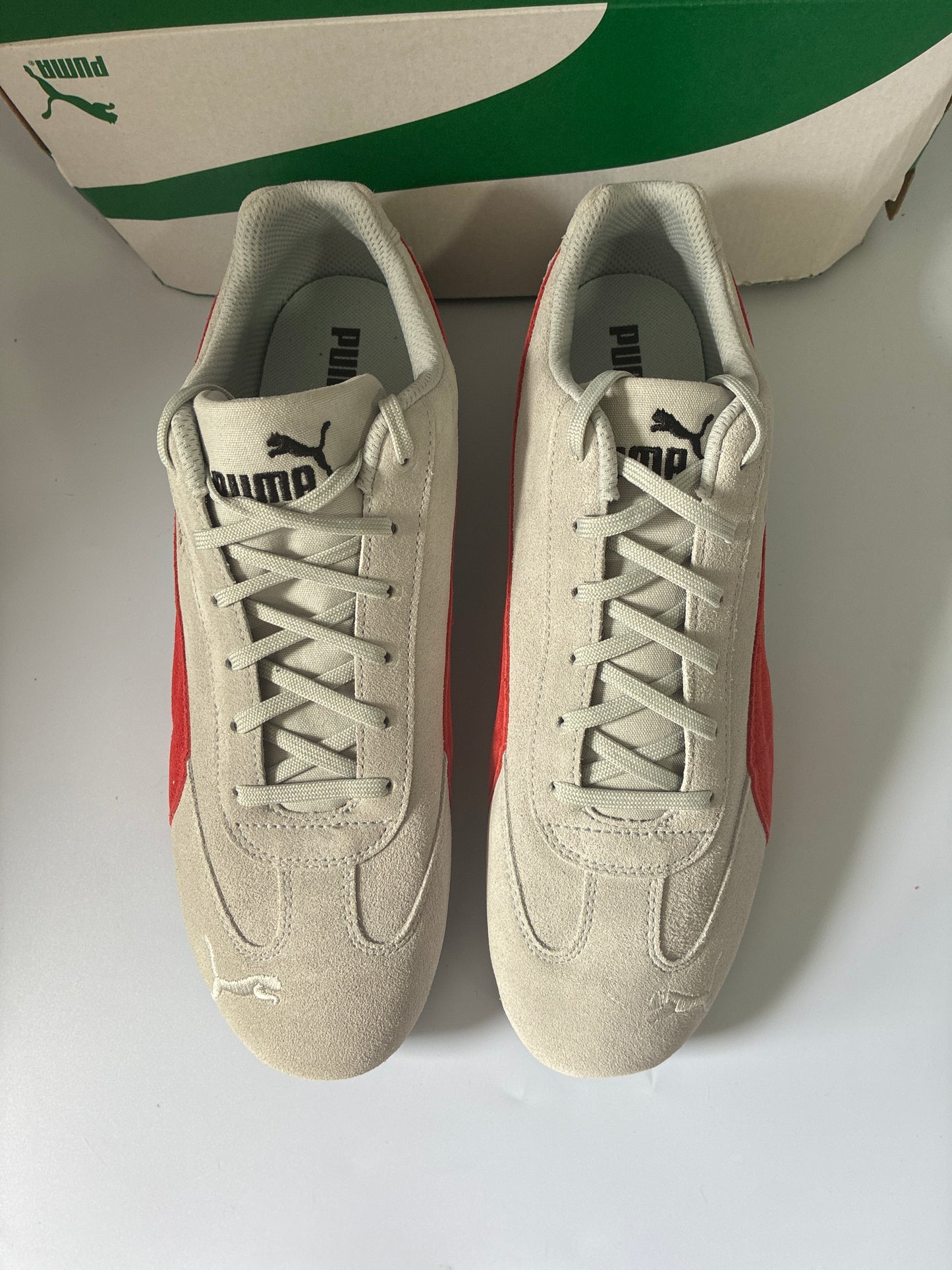 PUMA SPEEDCAT SHIELD SD ash gray -red -puma black new size:12 men