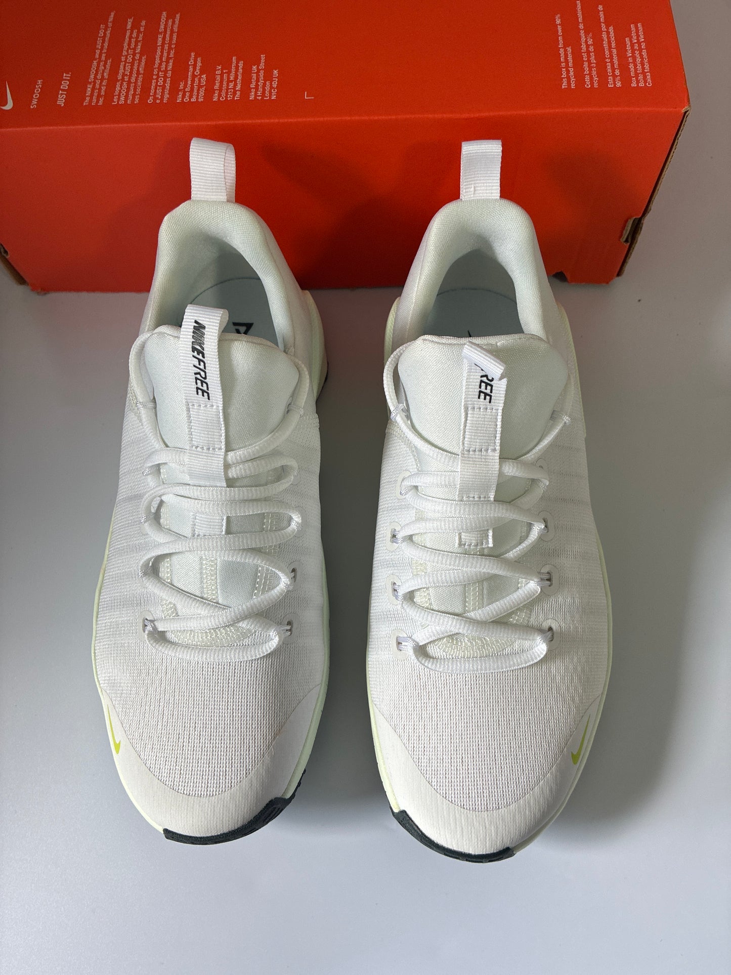 W NIKE FREE METCON 6 white/cyber -barely green new size 9 FJ7126 111