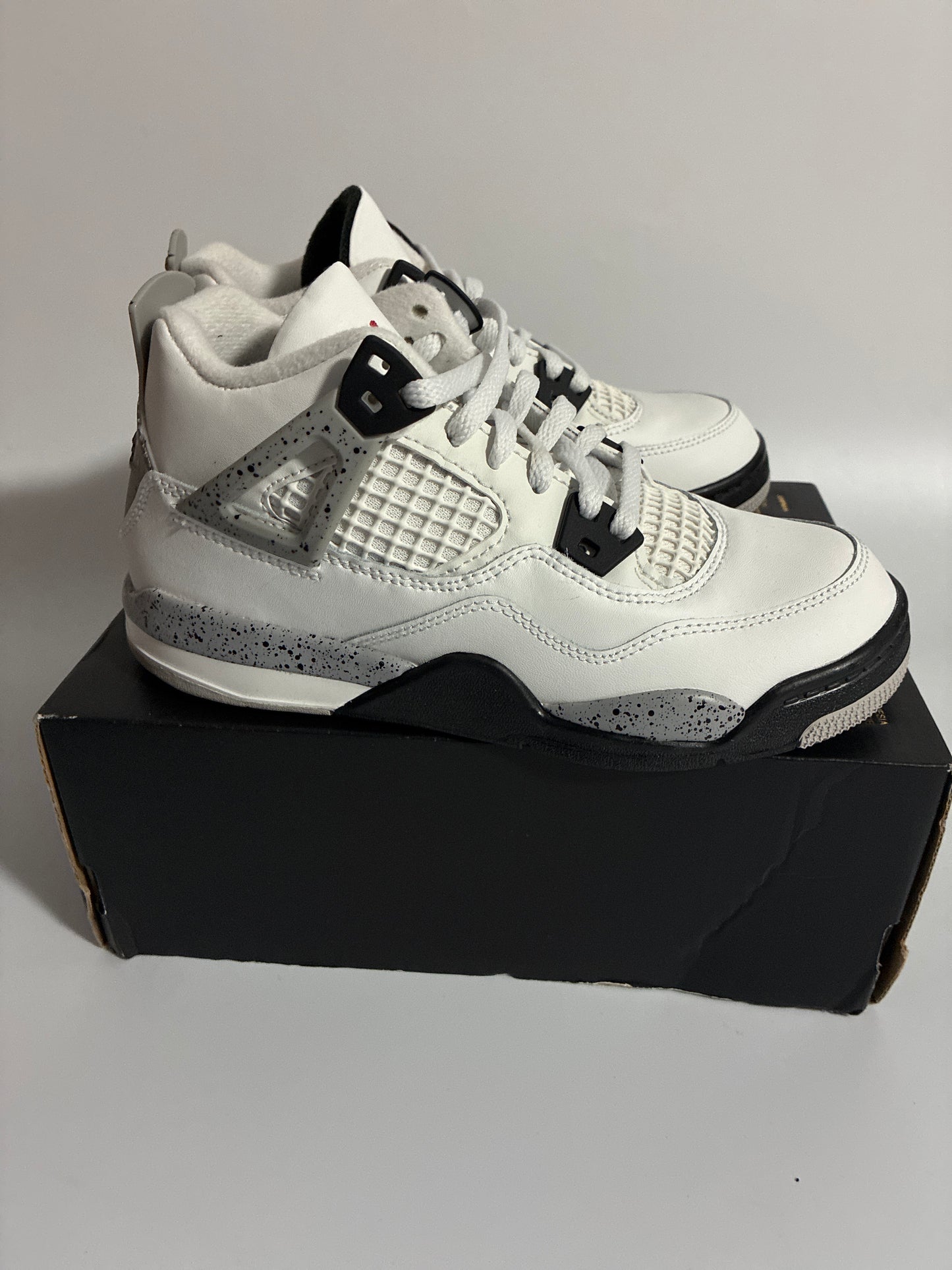 JORDAN 4 RETRO OG (PS) summit white/fire red new size:1.5Y IB4388 100