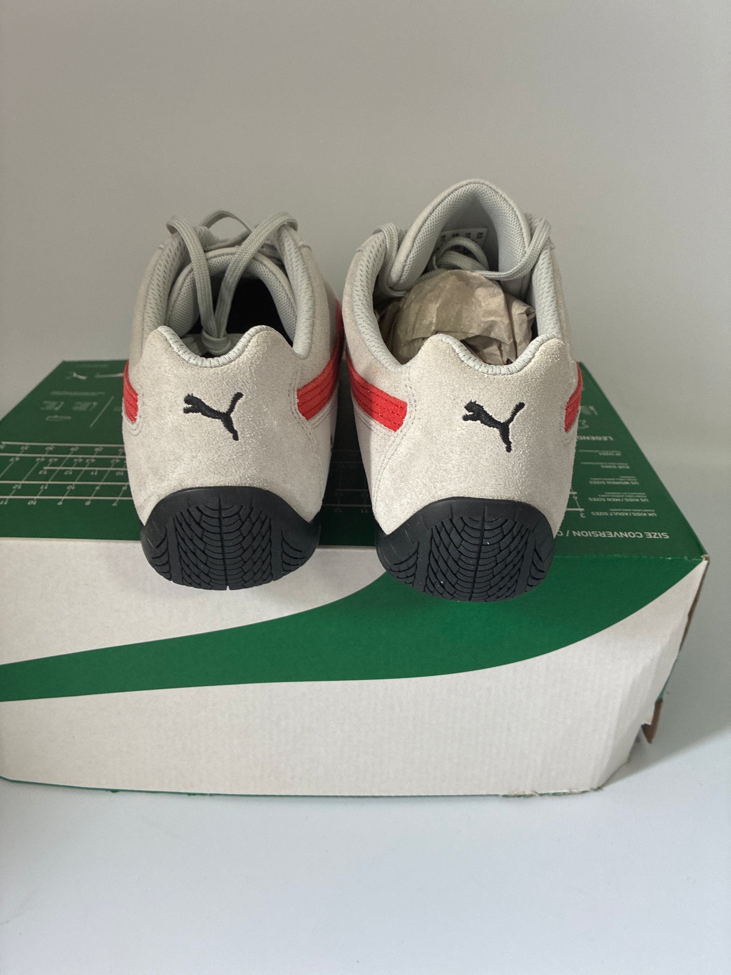 PUMA SPEEDCAT SHIELD SD ash gray -red -puma black new size:12 men