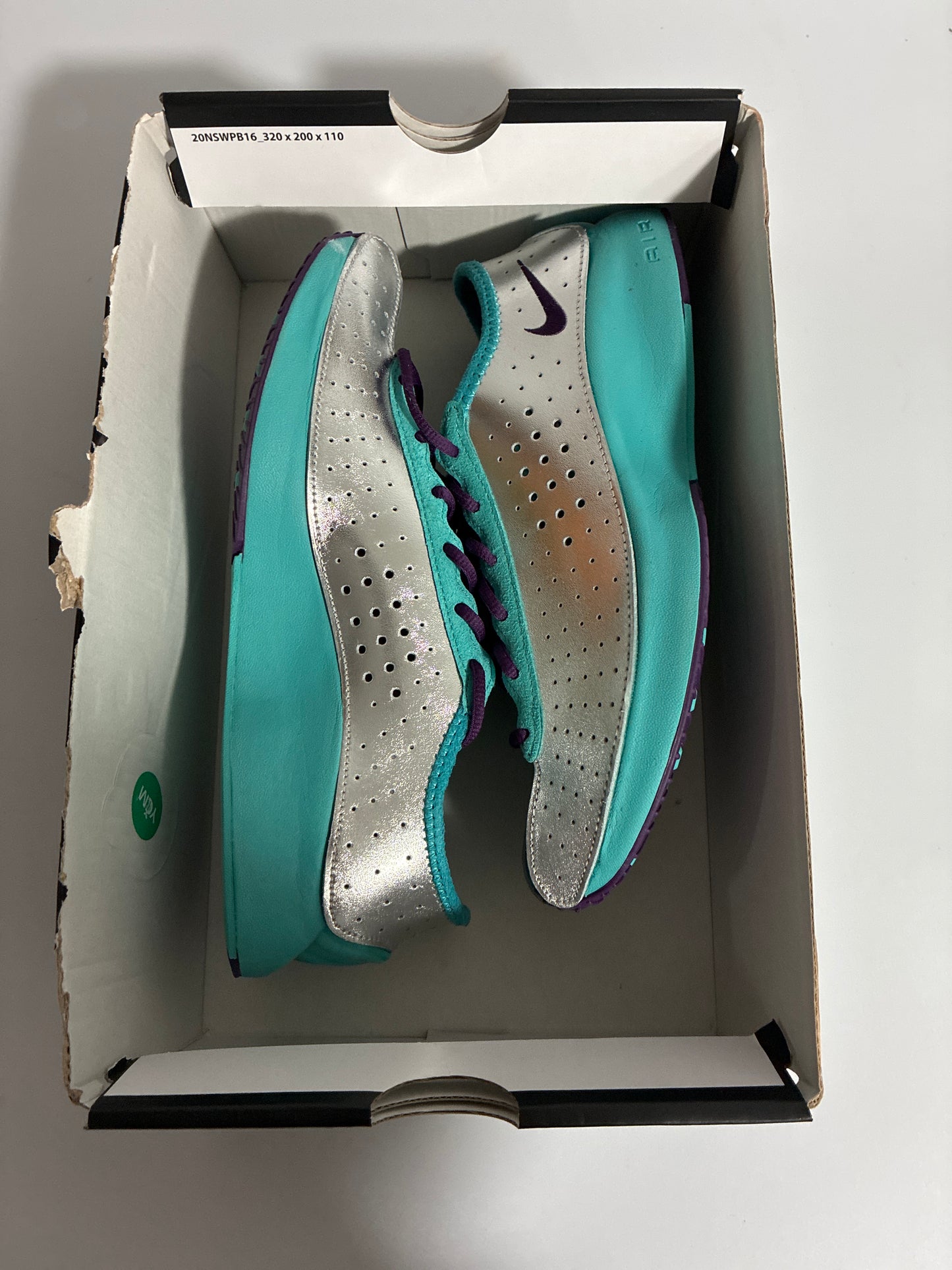 W NIKE AIR SUPERFLY metallic silver/night purple new