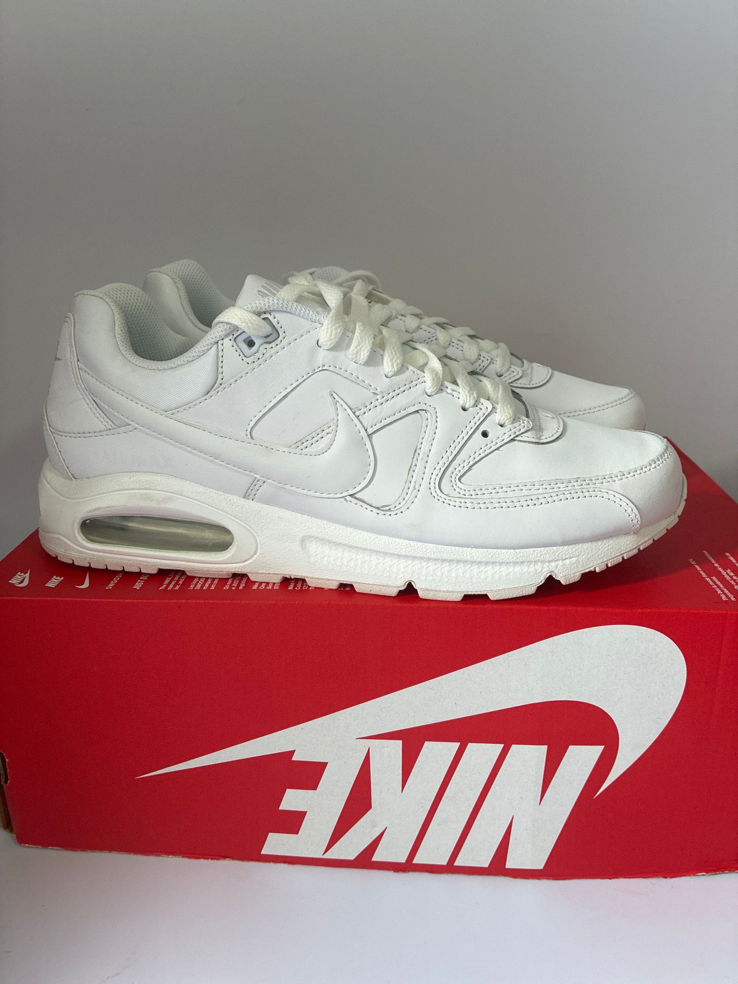 NIKE AIR MAX COMMAND LEATHER white/white-metallic silver new size:11.5men 749760102