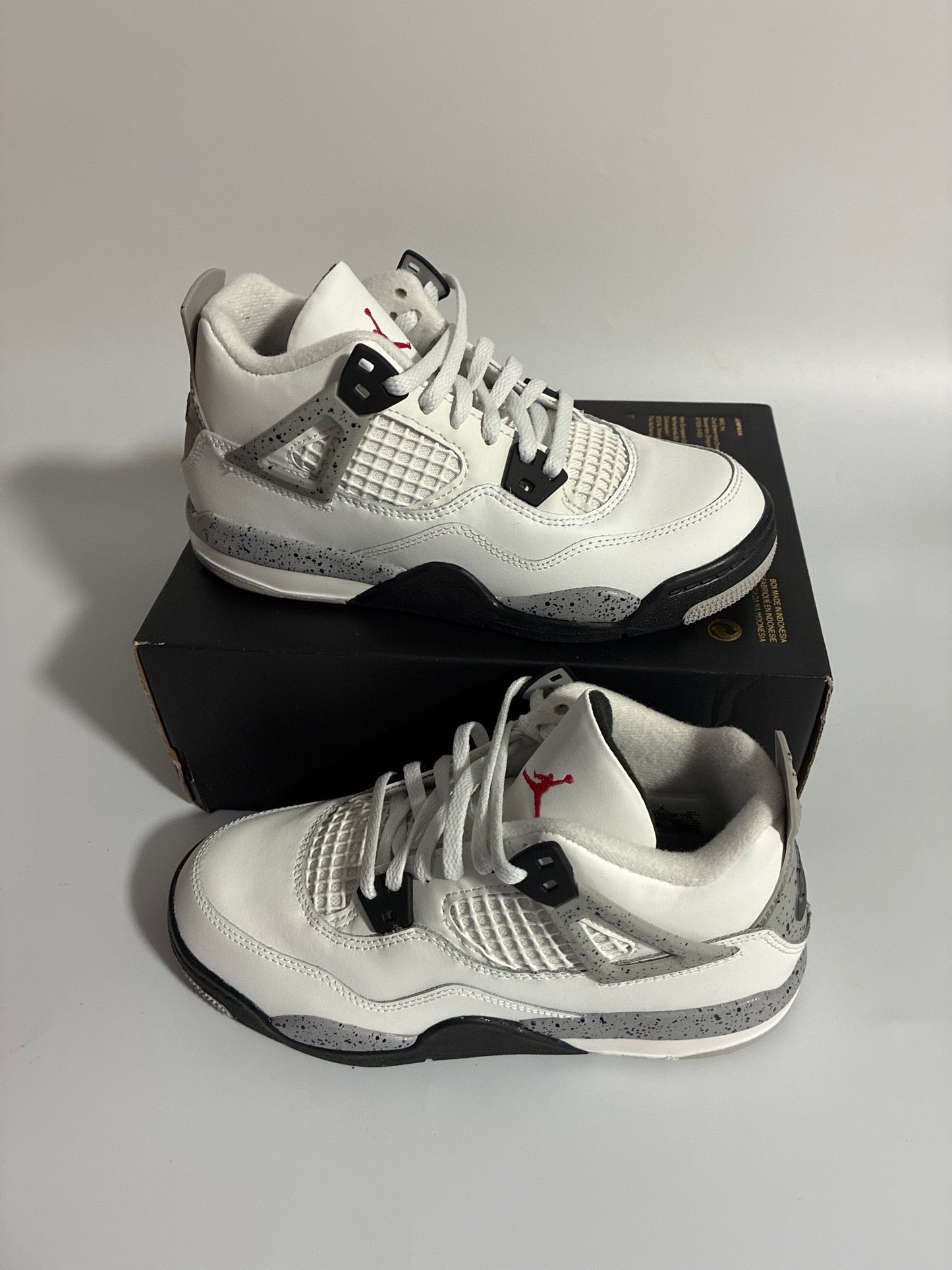 JORDAN 4 RETRO OG (PS) summit white/fire red new size:1.5Y IB4388 100