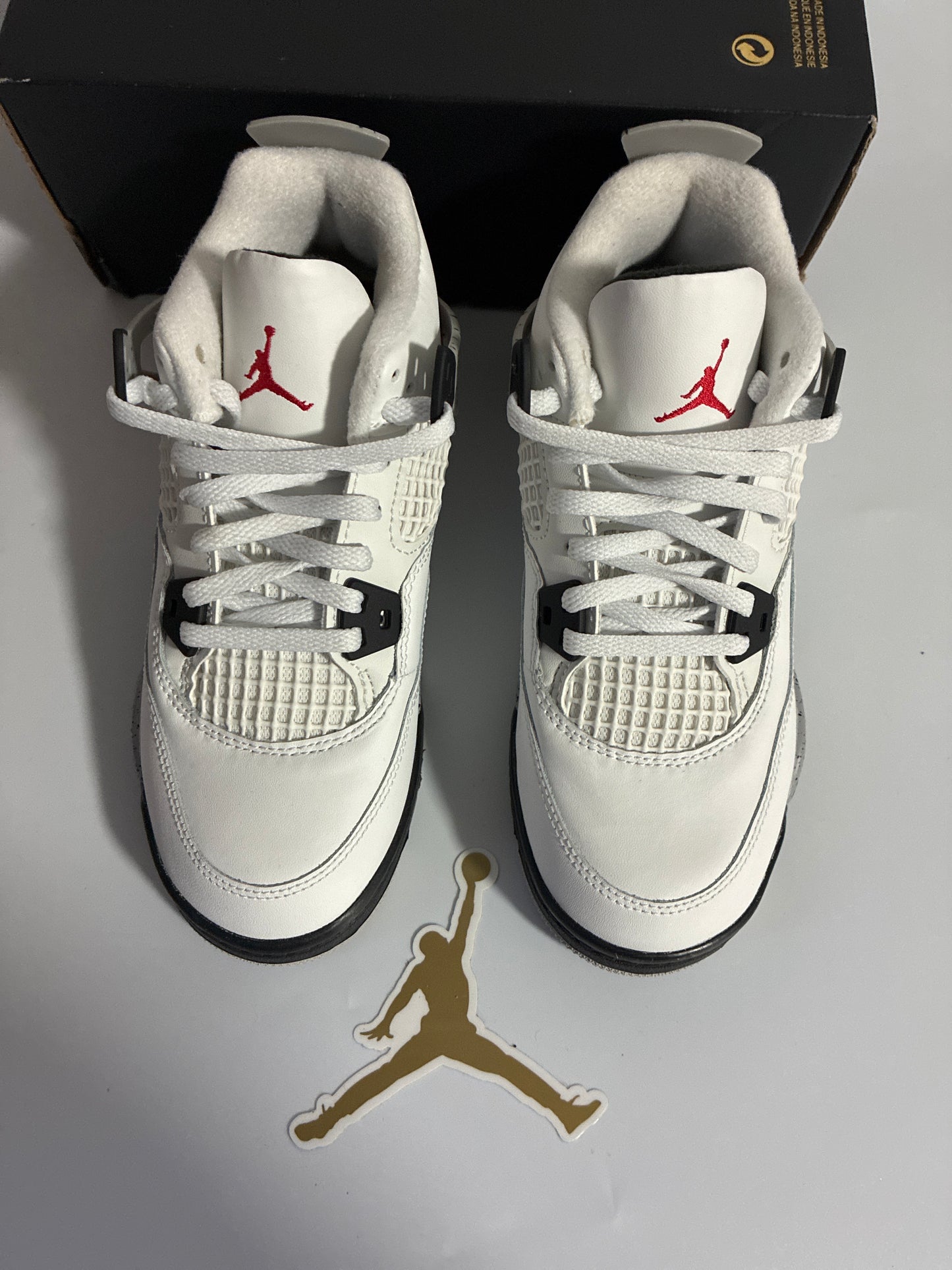 JORDAN 4 RETRO OG (PS) summit white/fire red new size:1.5Y IB4388 100