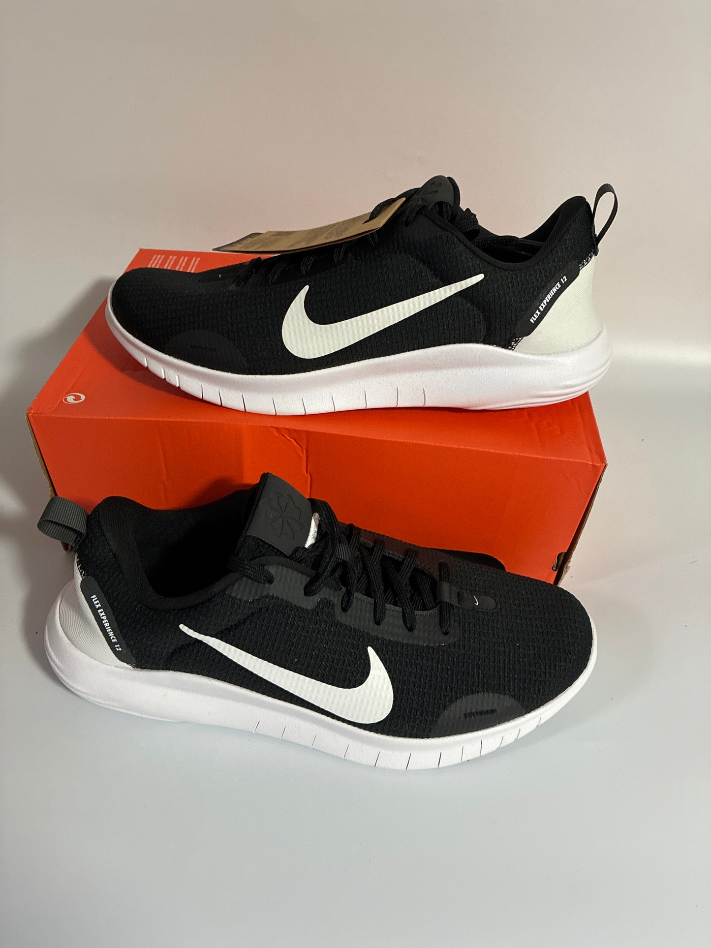 NIKE FLEX EXPERIENCE RN 12 black/white-DK smoke grey new size:11men DV0740 004