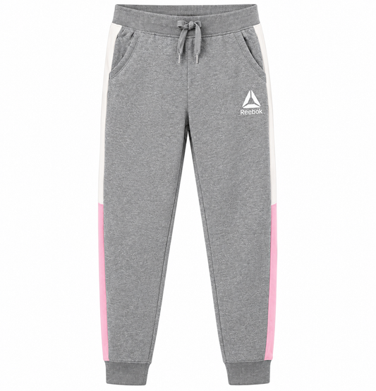 Jogger Reebok para Niña Gris con Detalles Rosa – XL (14–16)
