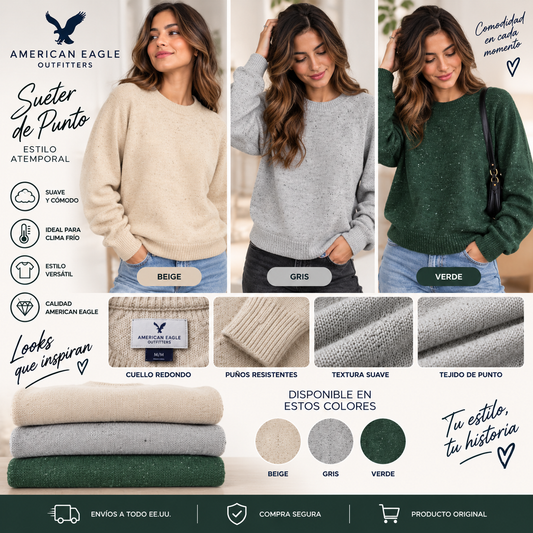 Suéter American Eagle Outfitters de Punto