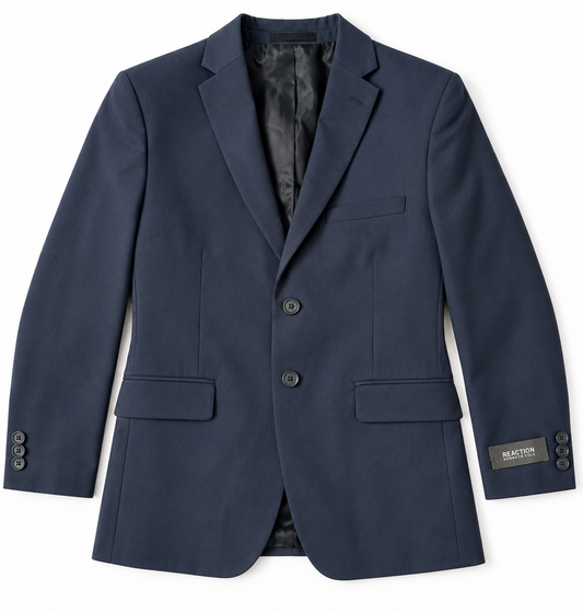 Kenneth Cole Reaction Boys Navy Blue Blazer Size 14R Stretch Suit Jacket