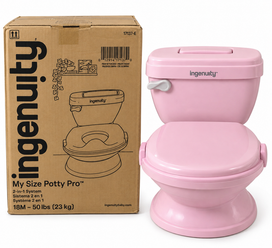 Ingenuity My Size Potty Pro 2-in-1 Pink Toddler Training Toilet