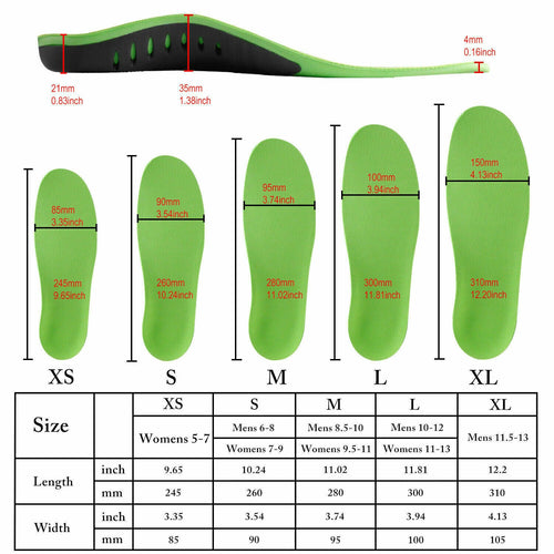 Arch Support Orthotic Insoles for Flat Feet